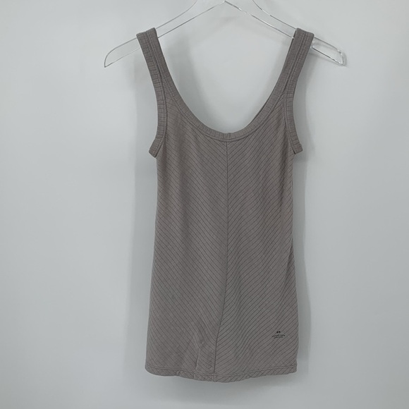 Alexander Wang Heat tech ribbed tank top shirt gray chevron knit women Small S - Picture 1 of 4